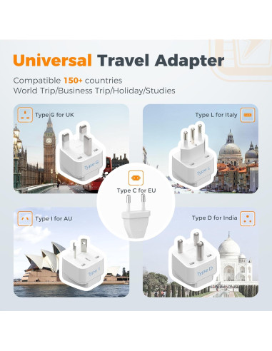 Convertidor de Voltaje TESSAN 220V a 110V 200W con USB