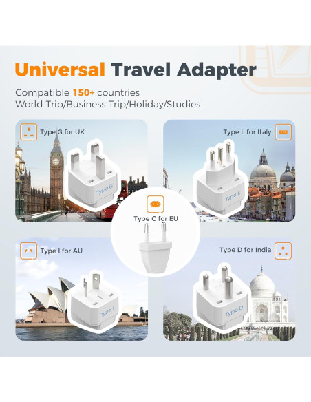 Convertidor de Voltaje TESSAN 220V a 110V 200W con USB