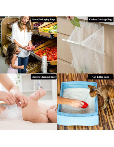 Bolsas de Plástico Muotich 30x40cm 350 Pcs para Alimentos