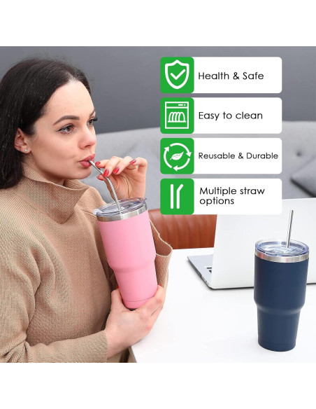 Popotes Reutilizables Acero Inoxidable MCYXX para Vaso 40oz