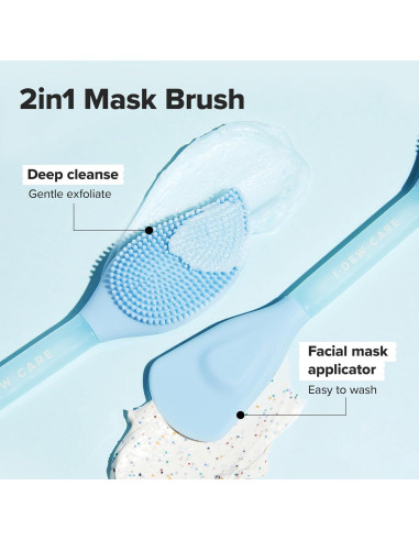 I DEW CARE Brocha de Silicona 2-en-1 para Cuidado Facial
