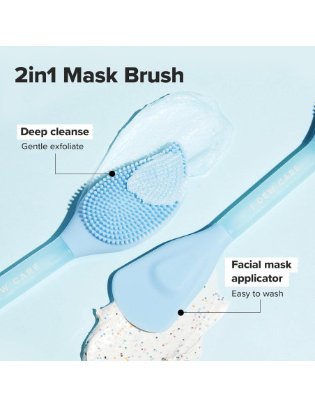 I DEW CARE Brocha de Silicona 2-en-1 para Cuidado Facial