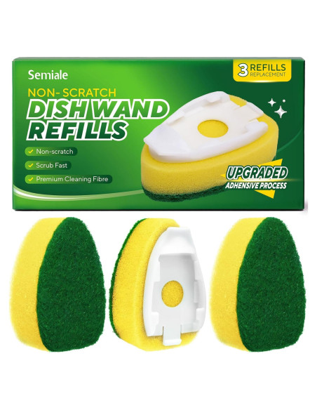 Recargas de Esponja Semiale para Varita de Lavado 3 Piezas