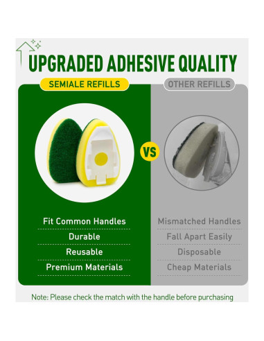 Recargas de Esponja Semiale para Varita de Lavado 3 Piezas