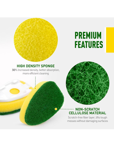 Recargas de Esponja Semiale para Varita de Lavado 3 Piezas