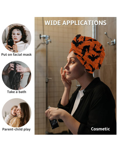 Toalla de Microfibra para Cabello JasmineM Halloween Naranja