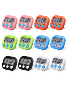 Temporizador de Cocina Digital Weewooday 12 Piezas 99 Minutos