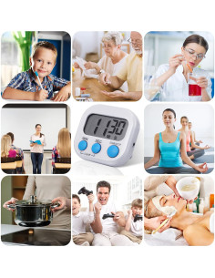 Temporizador de Cocina Digital Weewooday 12 Piezas 99 Minutos 2