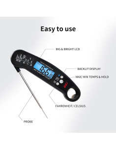 Termómetro Digital GEI para Carne y Alimentos Impermeable 2
