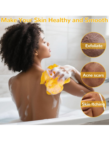 Esponja de Red Exfoliante Mytium 114.3 cm 2pcs Rosa Amarillo