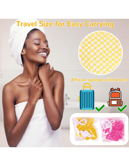 Esponja de Red Exfoliante Mytium 114.3 cm 2pcs Rosa Amarillo