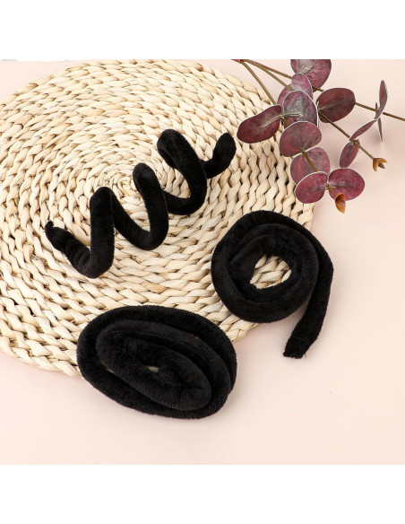 Tiras de Cabello Spiral Lock COMNICO 3 Pcs Negro 67.5x2 cm