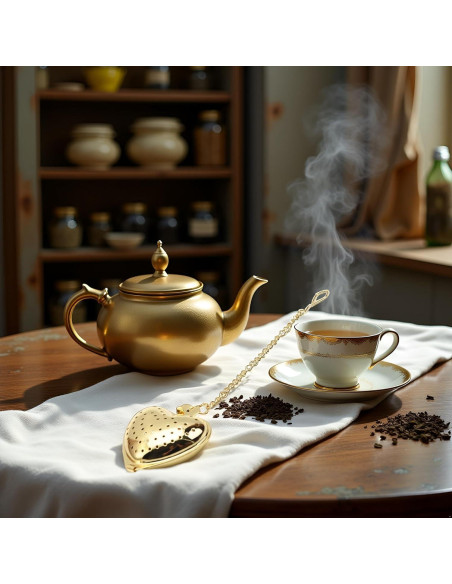 Colador de Té Dorado Calsgkspray de Malla Fina 9g