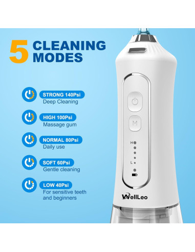 Irrigador Dental Inalámbrico BFT HF-P12 300ML 5 Modos IPX7