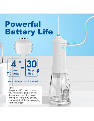 Irrigador Dental Inalámbrico BFT HF-P12 300ML 5 Modos IPX7