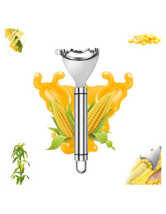 Pelador de Maíz JTSOO de Acero Inoxidable con Mango Largo