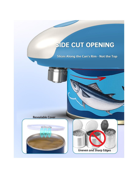 Abrelatas Eléctrico CIRCLE JOY KGQ-5A-BL Azul Automático