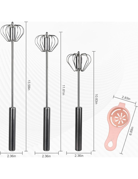 Set de Batidor de Huevo y Separador Wewounyl - Acero Inoxidable