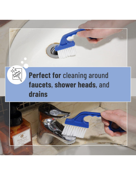 Cepillo de Limpieza de Rieles de Ventana Slick - 2 Unidades, Ergonómico