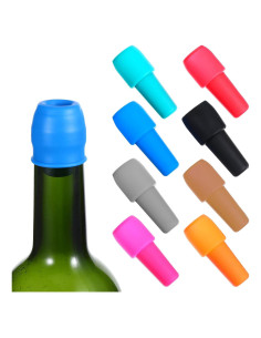 8 Tapones de Botella de Silicona Reutilizables Hpmjz