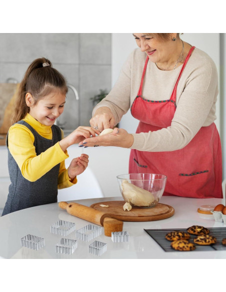 Juego de Cortadores de Galletas Sorcristy 6 Piezas Acero Inoxidable