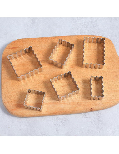 Juego de Cortadores de Galletas Sorcristy 6 Piezas Acero Inoxidable