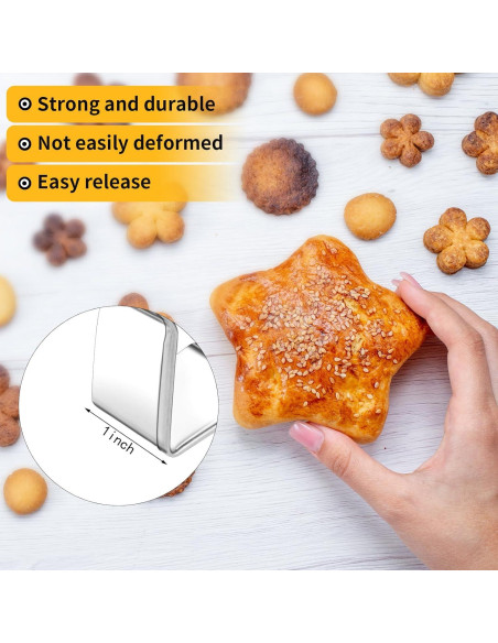 Cortadores de Galletas Sliverdew 4 Piezas Acero Inoxidable