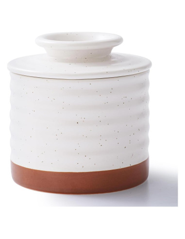 Tazón de Mantequilla Y YHY con Tapa y Agua, 140g, Marfil