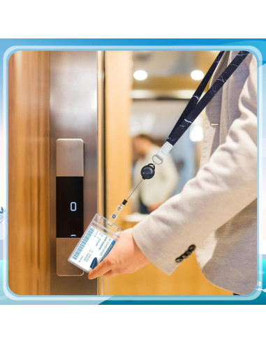 Lanyard de Crucero HONSIO 2 Piezas con Carrete Retráctil ID