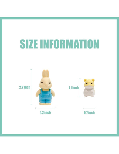 30 Gomas de Borrar 3D de Animales Clock King - Coloridas