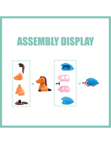 30 Gomas de Borrar 3D de Animales Clock King - Coloridas