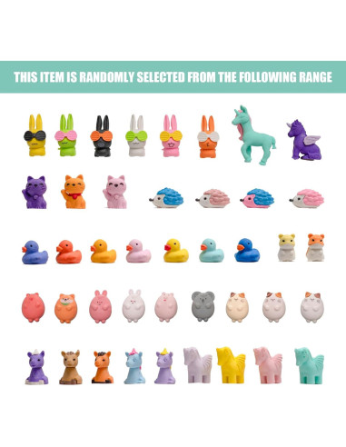 30 Gomas de Borrar 3D de Animales Clock King - Coloridas