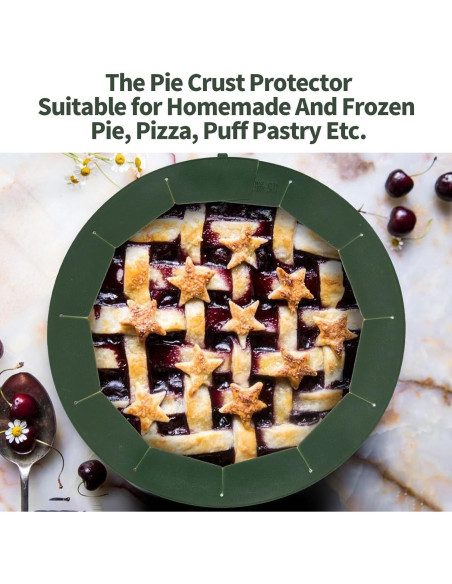 Protector de Corteza de Pastel HOHUIGO Silicona Ajustable 27.5 cm