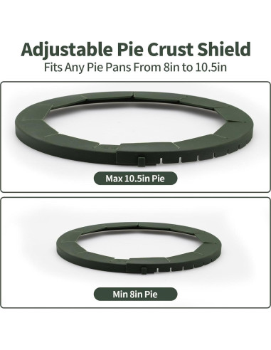 Protector de Corteza de Pastel HOHUIGO Silicona Ajustable 27.5 cm