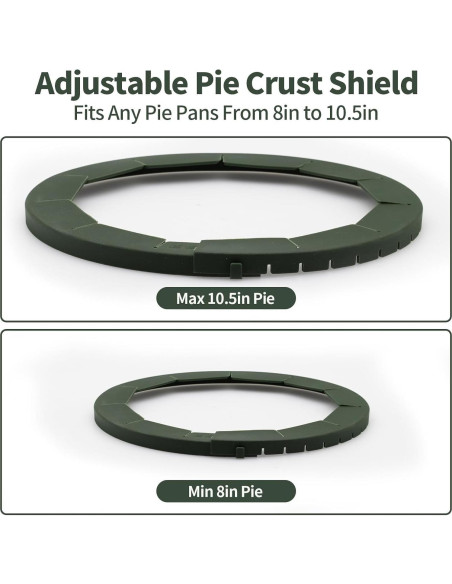 Protector de Corteza de Pastel HOHUIGO Silicona Ajustable 27.5 cm