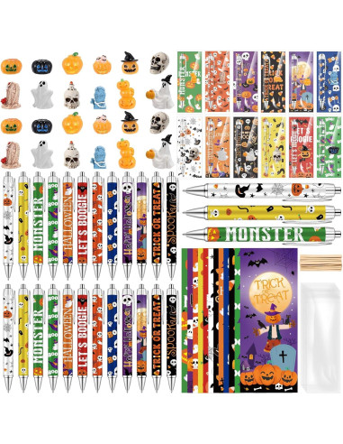 Set de 144 Bolígrafos de Gel Halloween Ioffersuper Multicolor