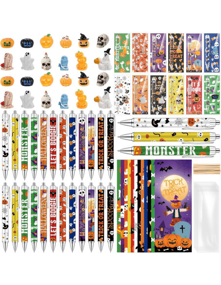 Set de 144 Bolígrafos de Gel Halloween Ioffersuper Multicolor