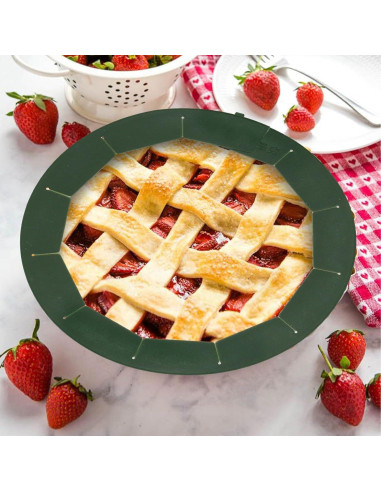 Protector de Corteza de Pastel HOHUIGO Silicona Ajustable 27.5 cm