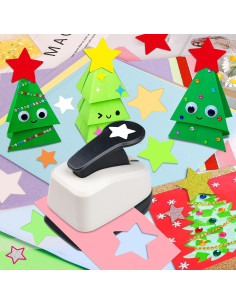 Perforadora de Papel Estrella HKKYO 2.49 cm Multiusos 2