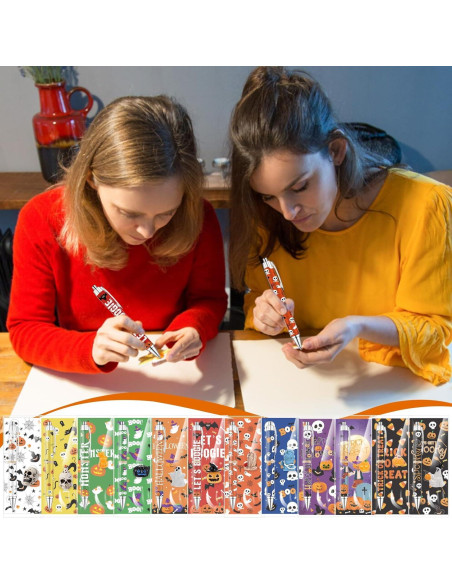 Set de 144 Bolígrafos de Gel Halloween Ioffersuper Multicolor