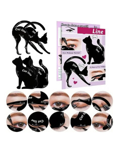 Plantillas de Delineador de Ojos IDDFEVE - 4 Pcs, 10 Estilos