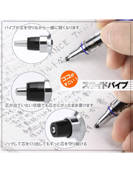 Lápiz Mecánico Kuru Toga Advance Mitsubishi 0.7mm Blanco