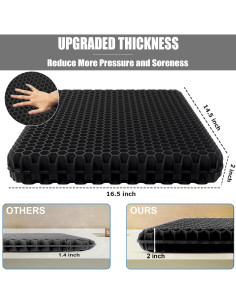 Cojín de Gel Extra Grueso Helishy para Alivio de Presión 2