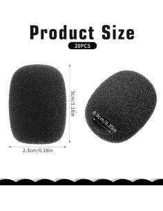 Paquete de 20 Cubiertas de Espuma para Micrófono Ymapinc 2