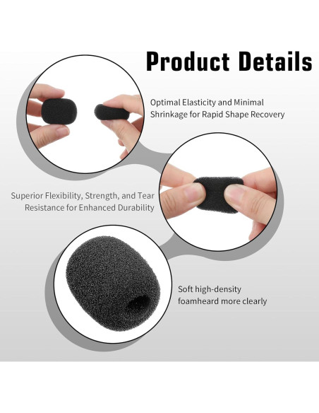 Paquete de 20 Cubiertas de Espuma para Micrófono Ymapinc