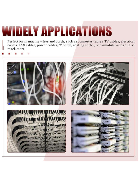 Hilitchi 132 Pcs Abrazaderas de Cable Tipo R Nylon 6-23mm