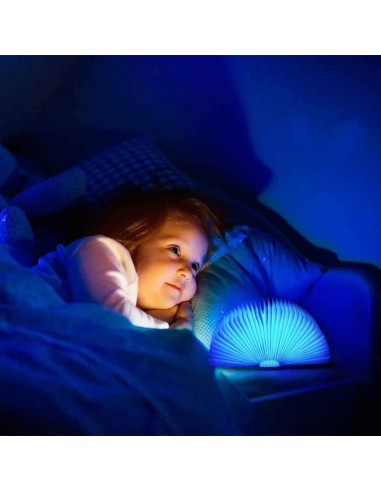 Luz de Libro LED SagaSave Plegable Recargable USB 3 Colores