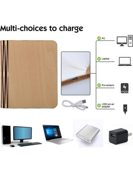 Luz de Libro LED SagaSave Plegable Recargable USB 3 Colores