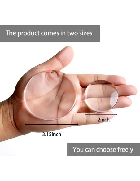 Topes de puerta Amasodaon transparentes 8 piezas 5.08 cm