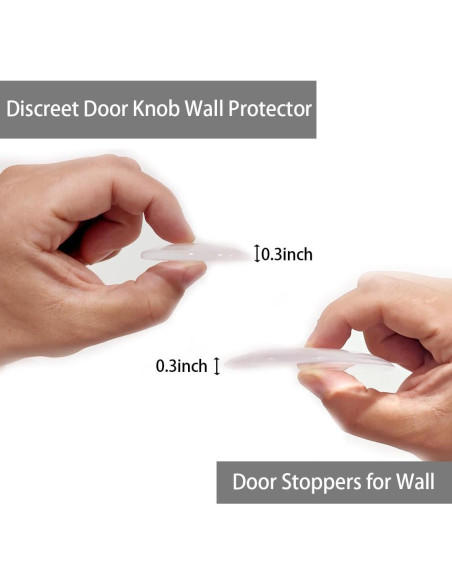 Topes de puerta Amasodaon transparentes 8 piezas 5.08 cm